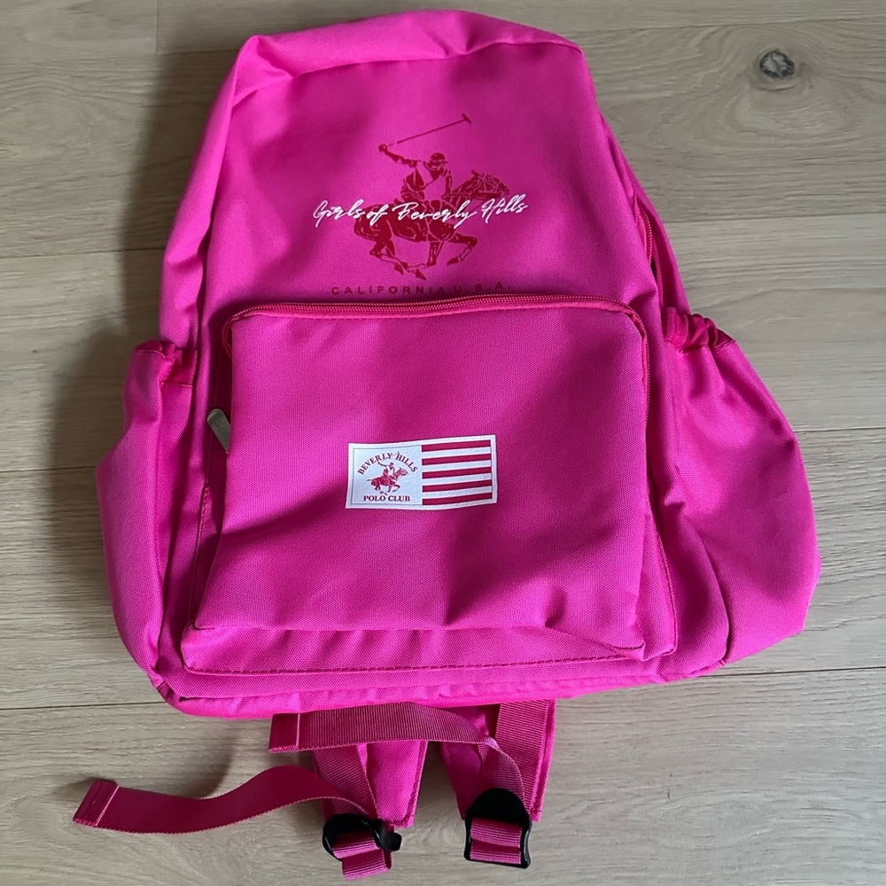 Beverly Hills Polo Club Kids Pink Backpack NWOT